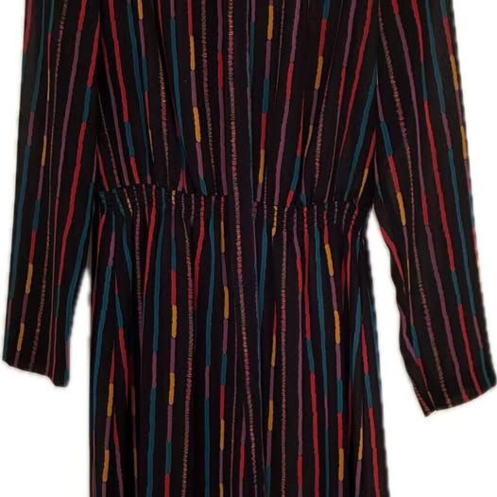 Popi Vintage Striped Long Sleeve Dress
